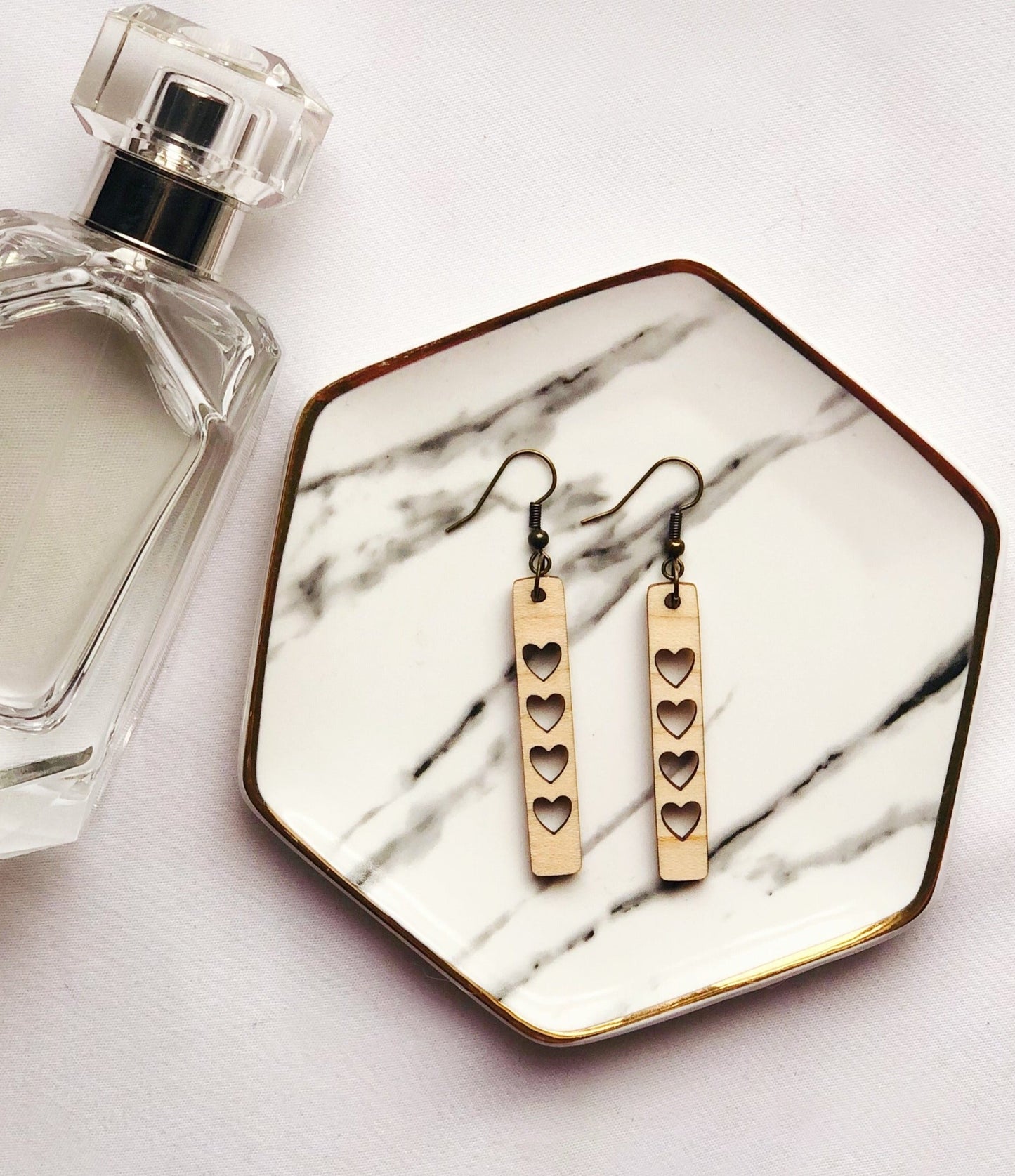 Lovely Hearts Bar Earrings