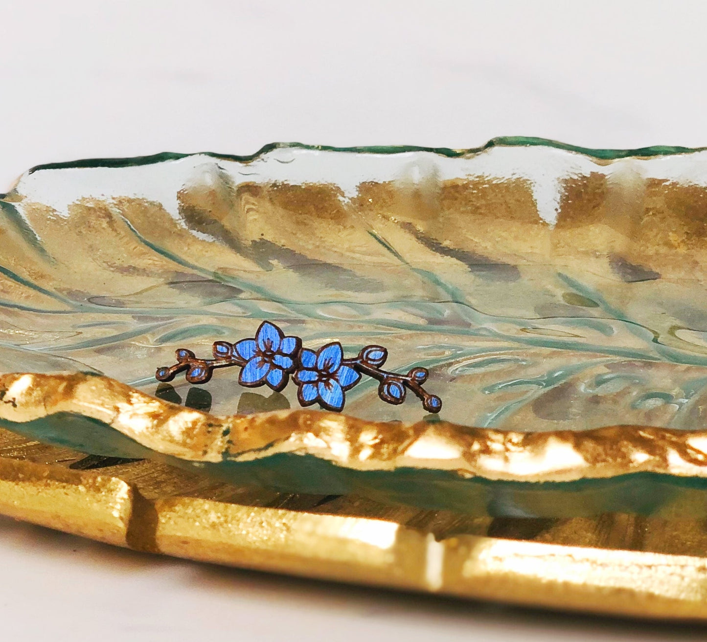 Marielle Hibiscus Flower Stud Earring Crawlers