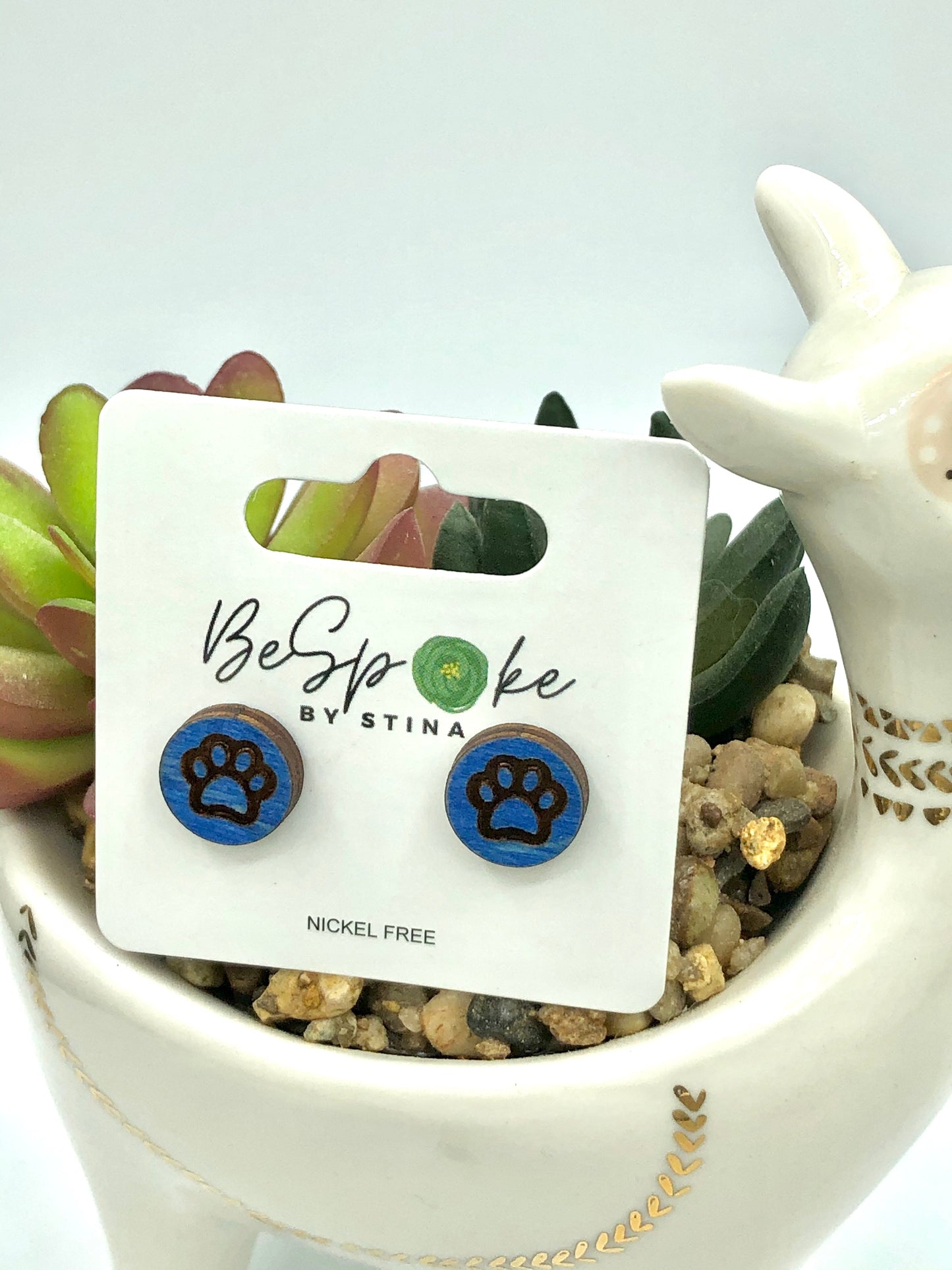 Kids Paw Print Stud Earrings