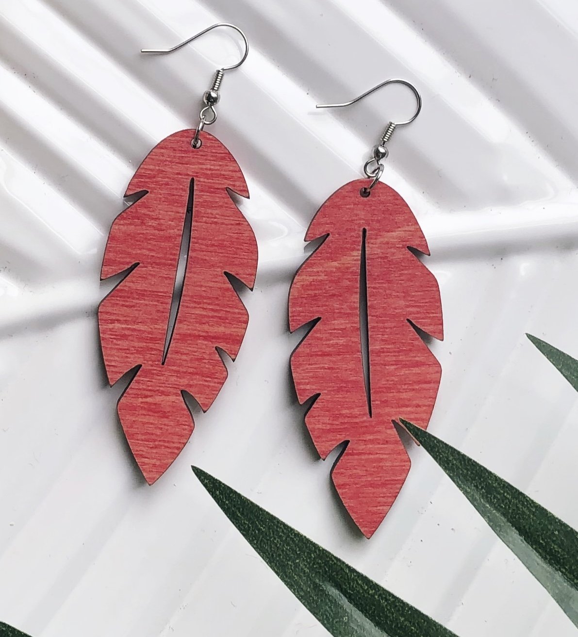 Palm Beach Leaf Earring