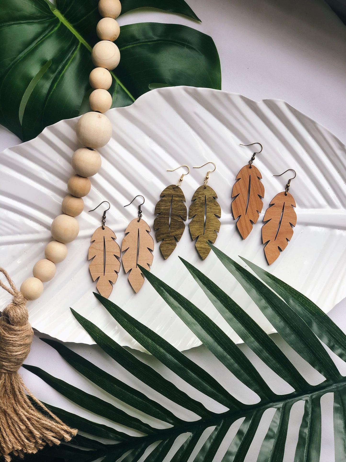 Palm Beach Leaf Earring