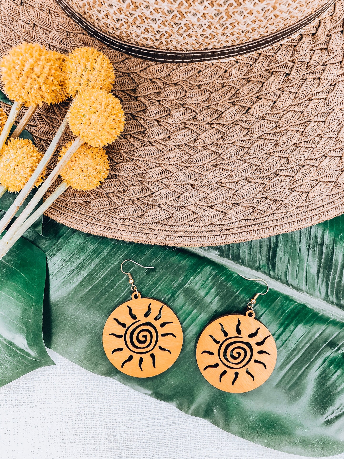 Golden Hour Sun Earrings
