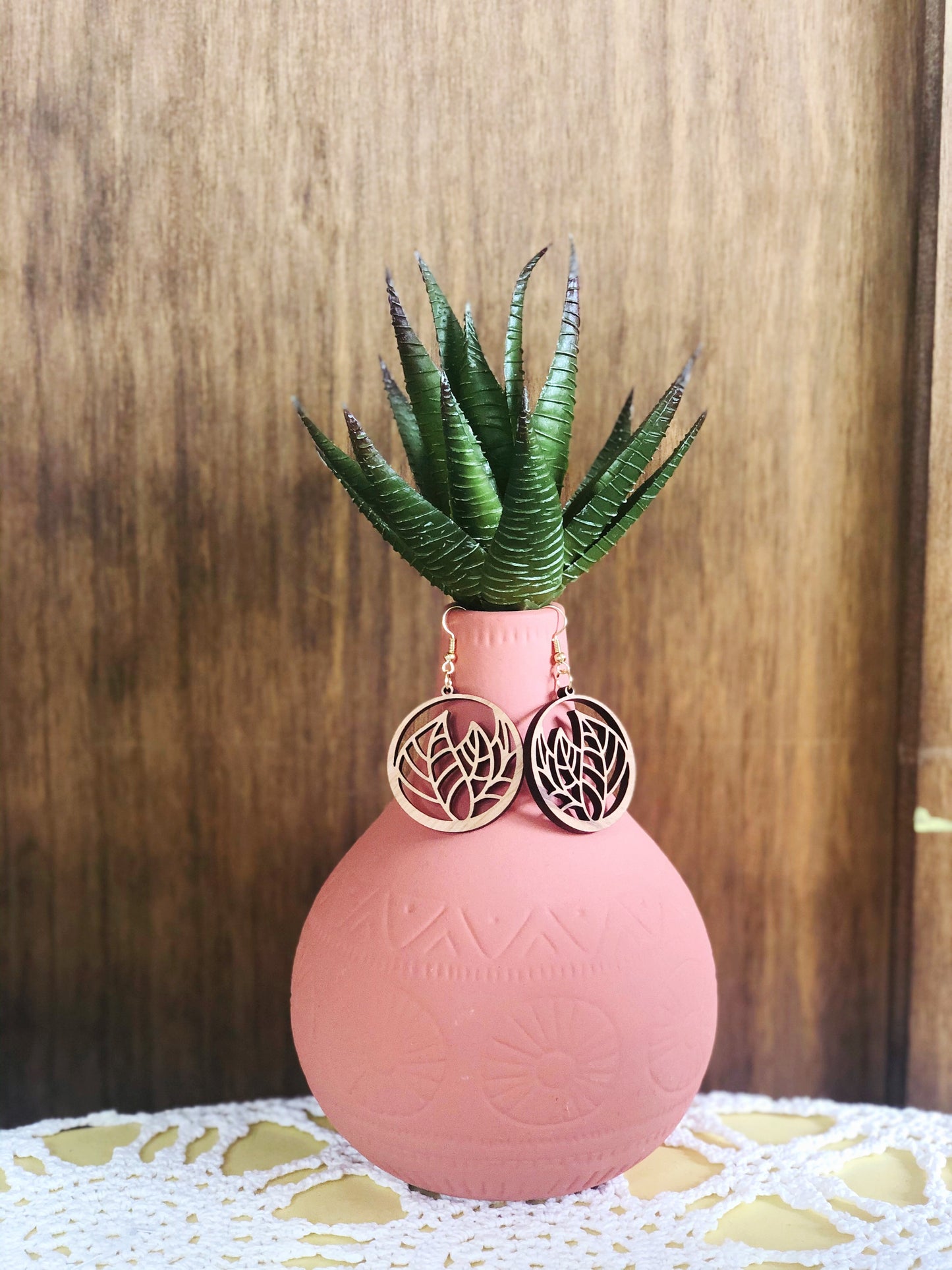 Weezy Palm Leaf Earrings