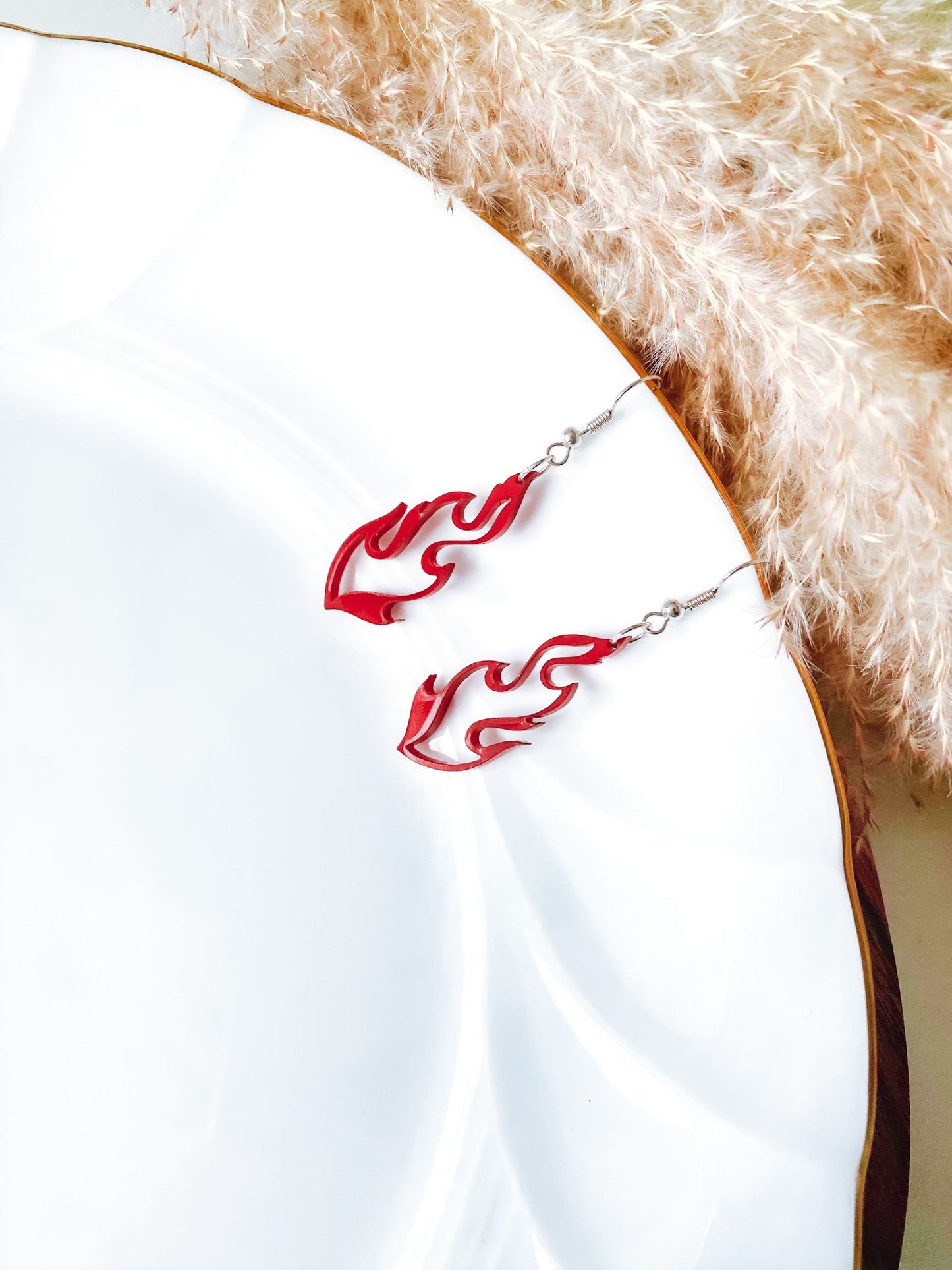Flame Earrings, Blaise with Personality Flame Earrings