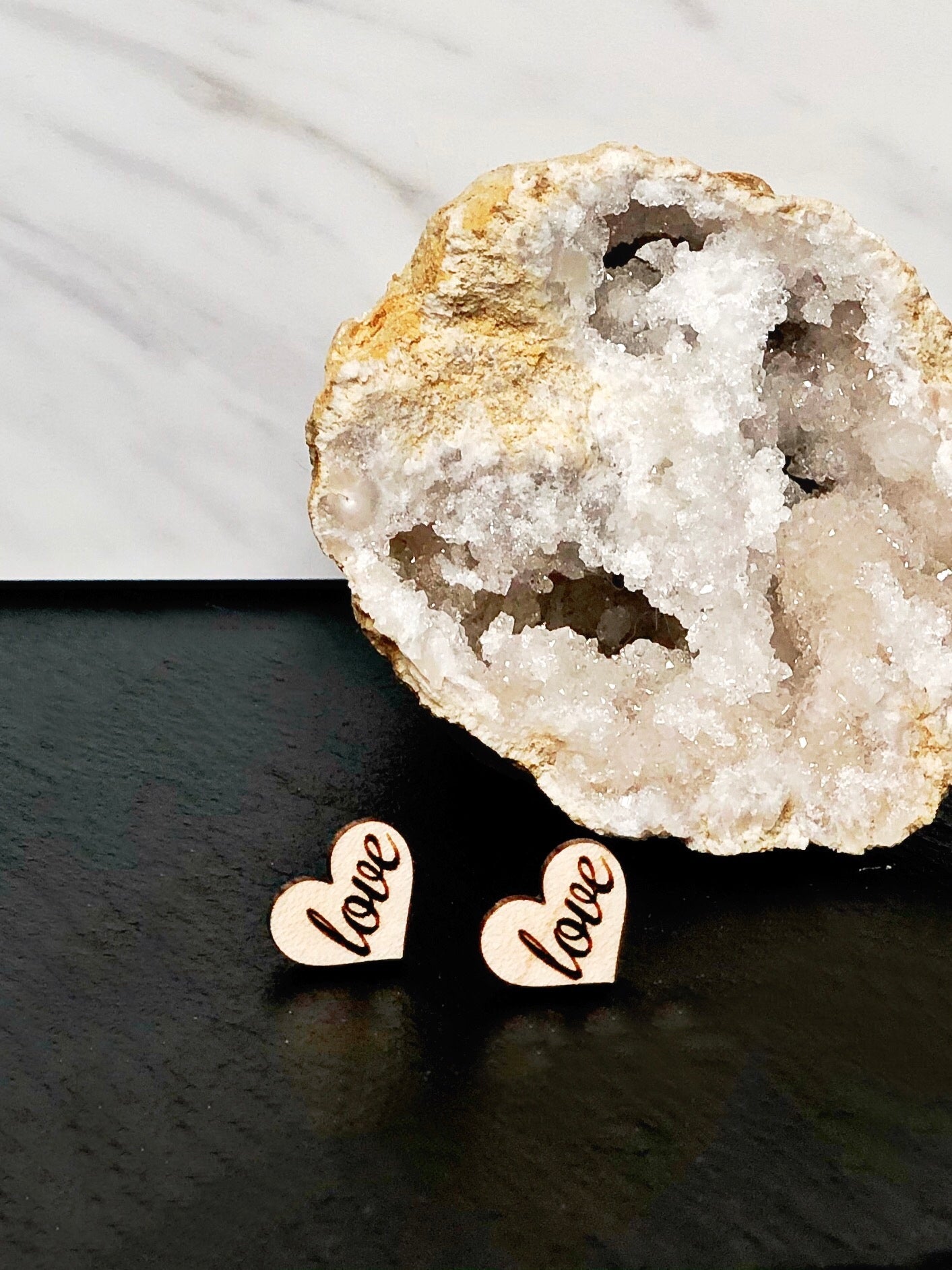 Amia Heart Love Stud Earrings