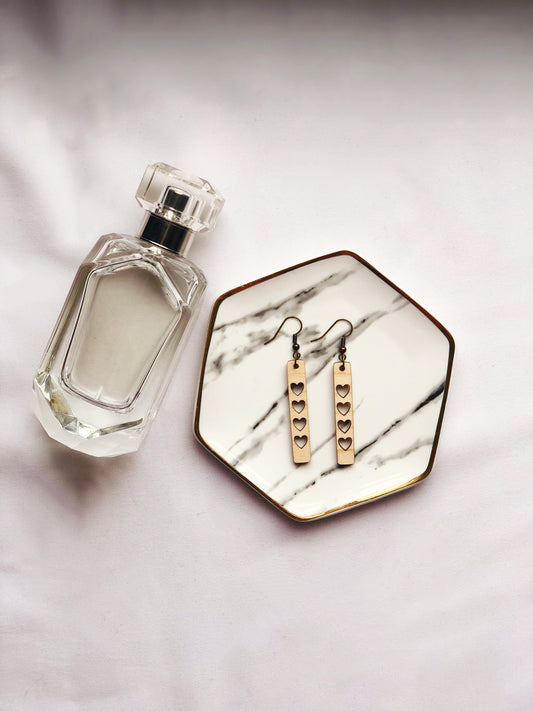 Lovely Hearts Bar Earrings