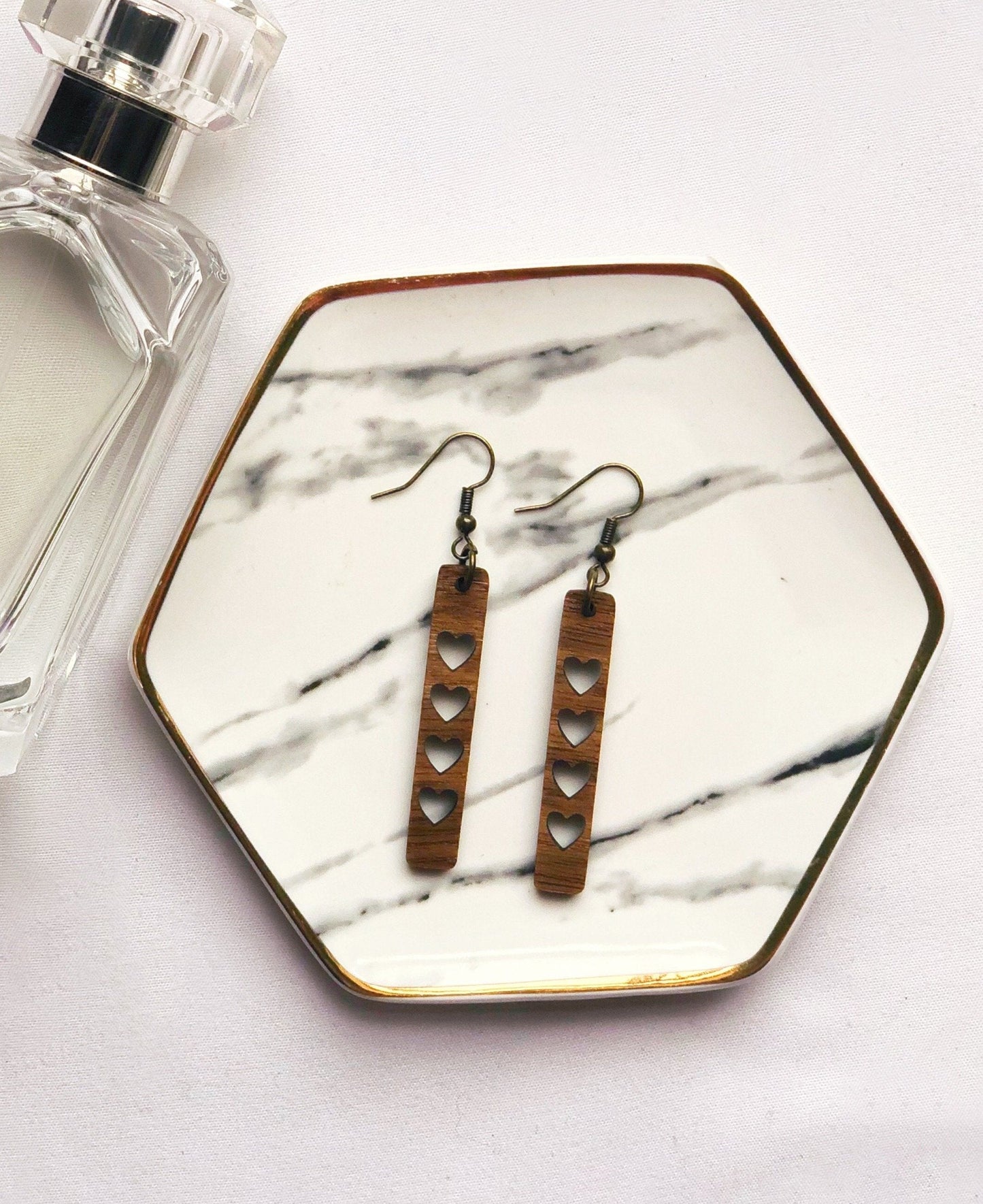 Lovely Hearts Bar Earrings