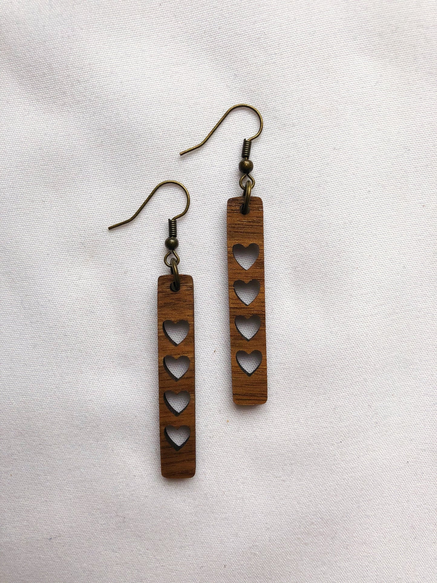 Lovely Hearts Bar Earrings