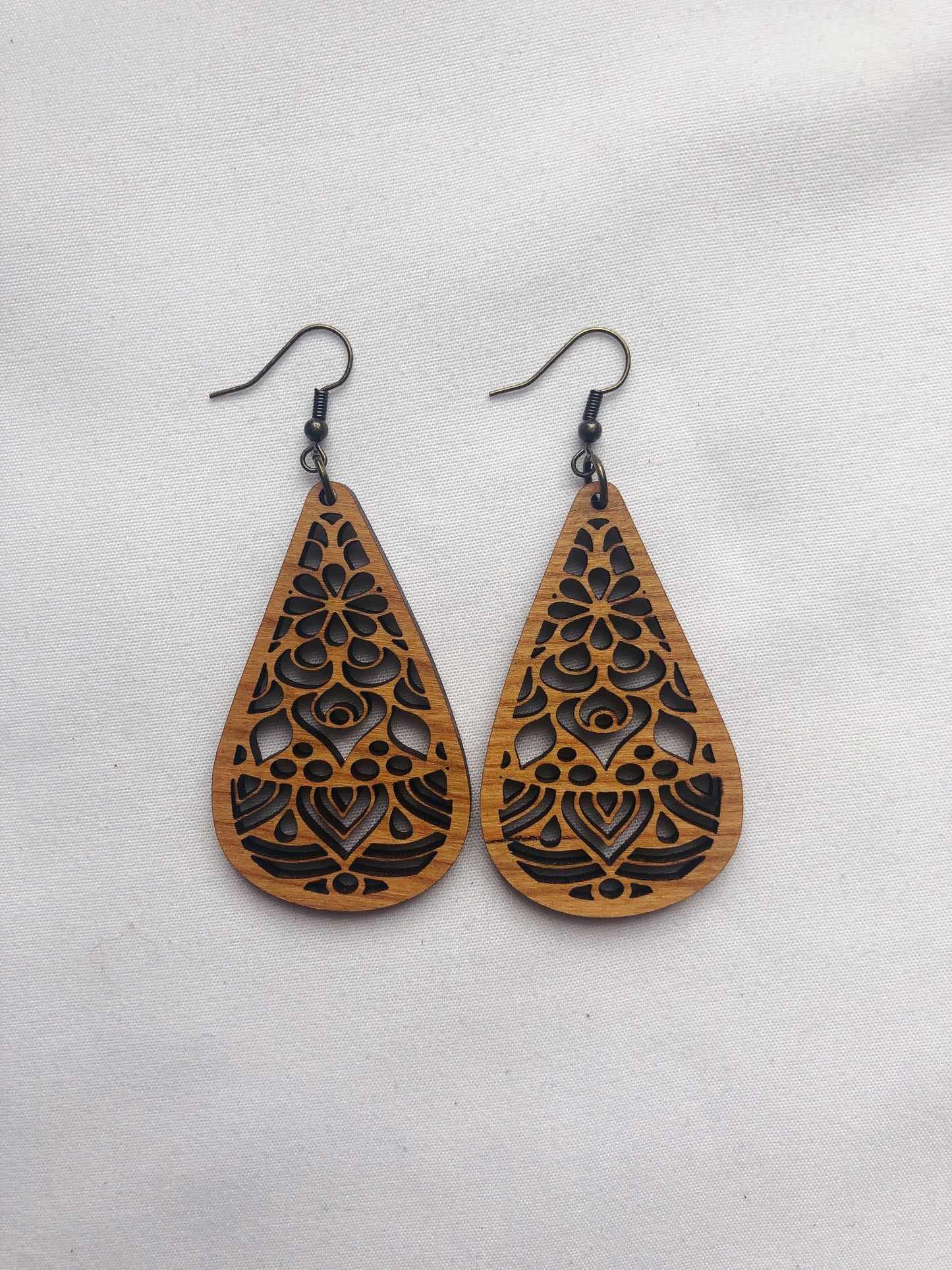 Be Still My Lace Hardwood Earrings