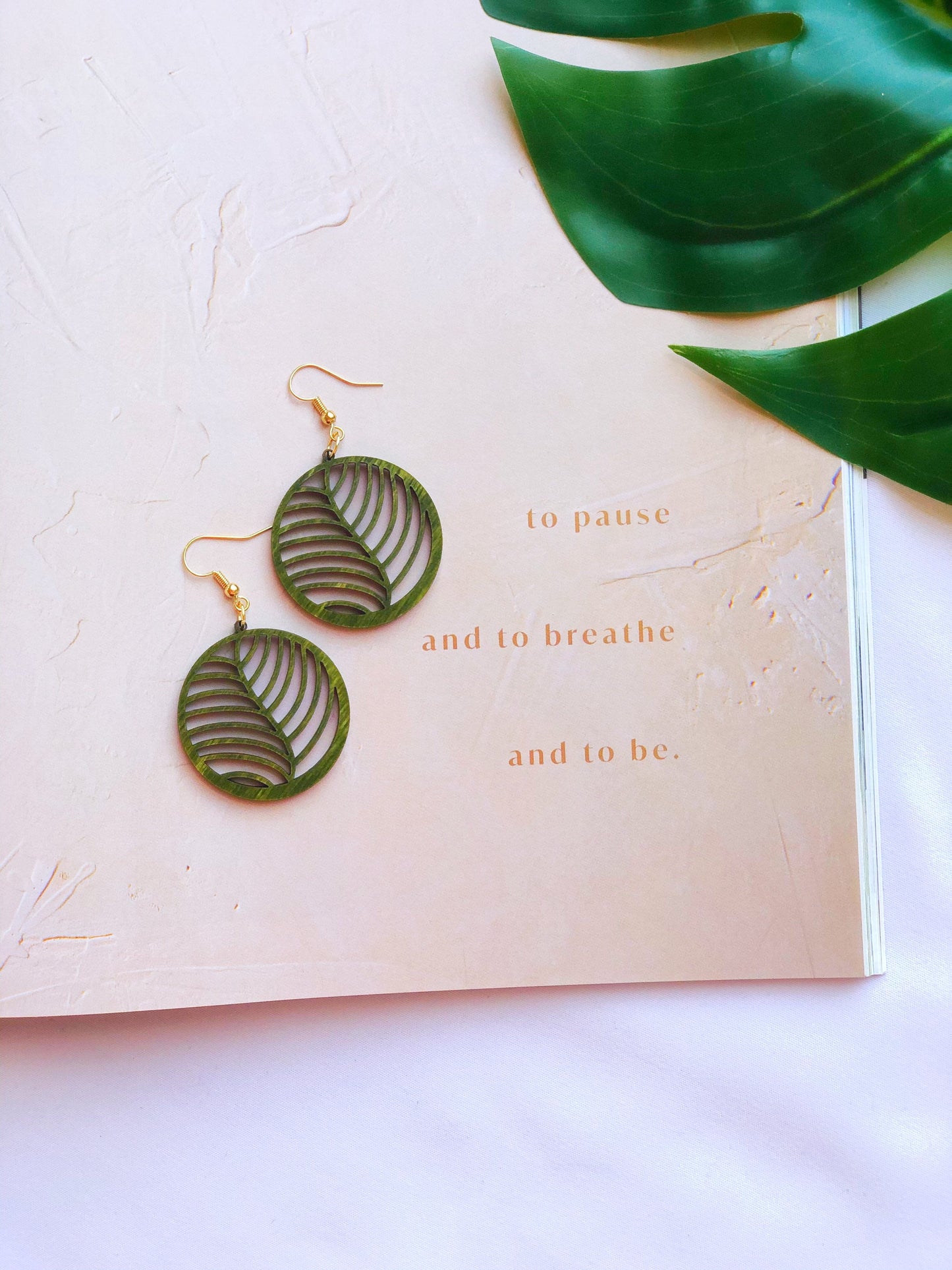 Tia Fern Leaf Earrings