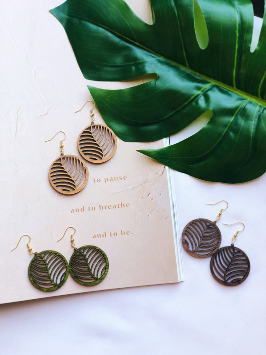 Tia Fern Leaf Earrings