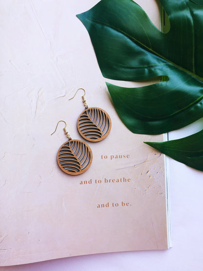 Tia Fern Leaf Earrings