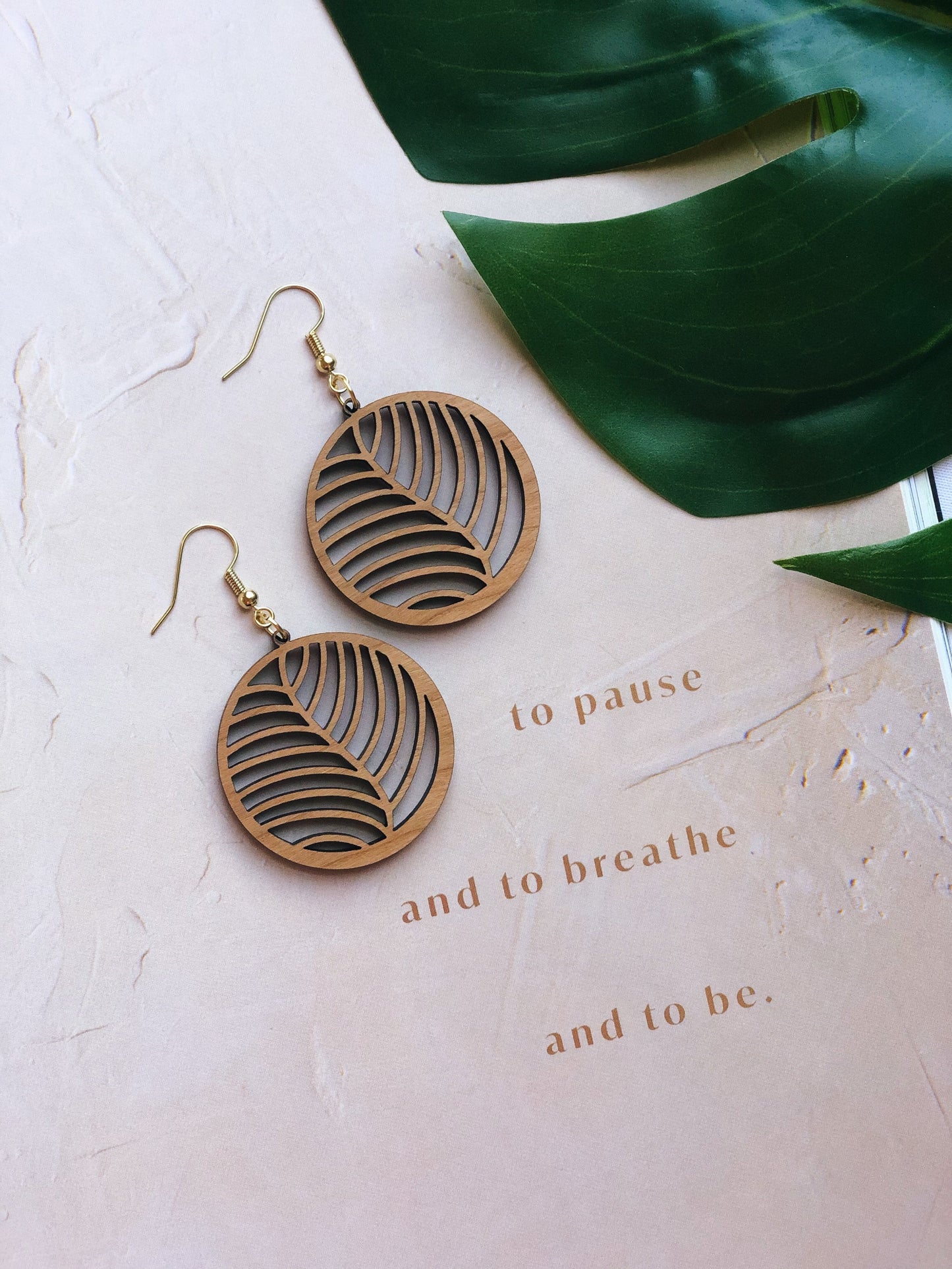 Tia Fern Leaf Earrings