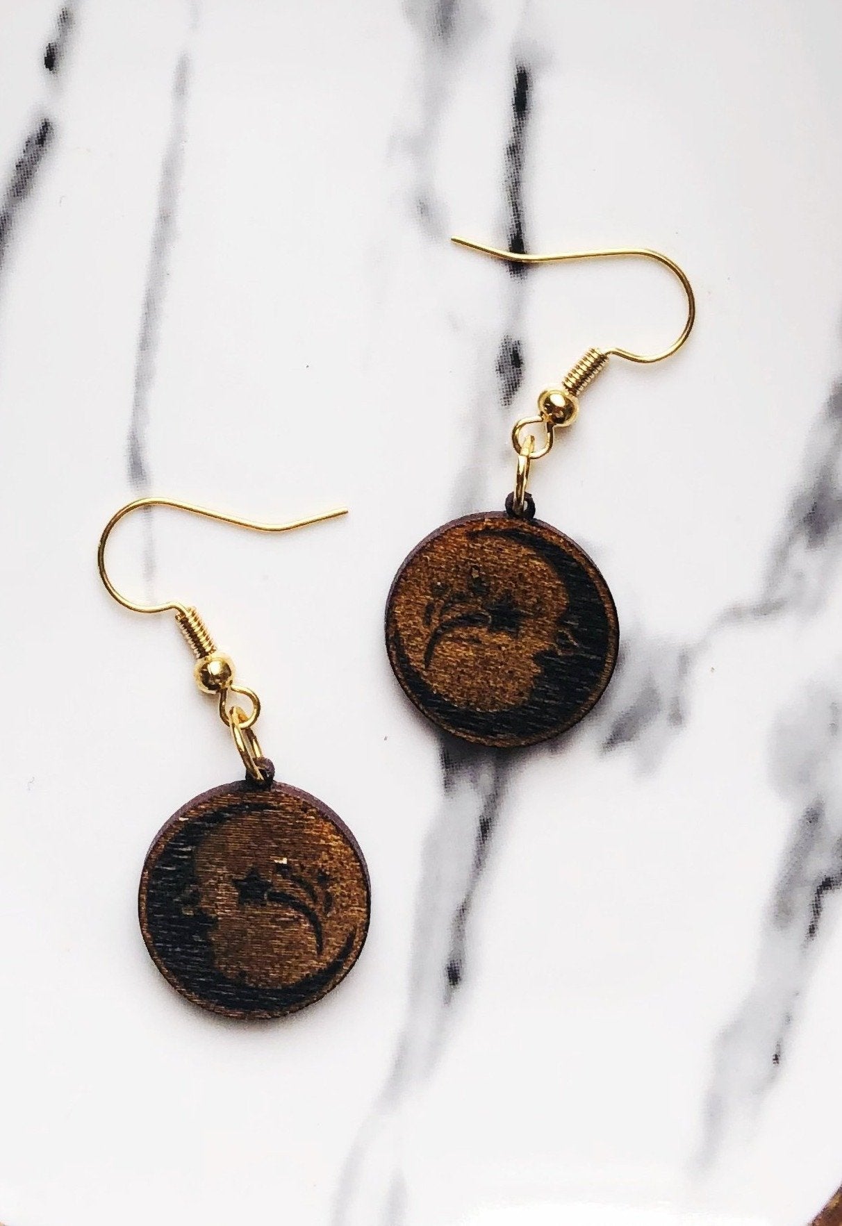 Lua Moon and Star Earrings