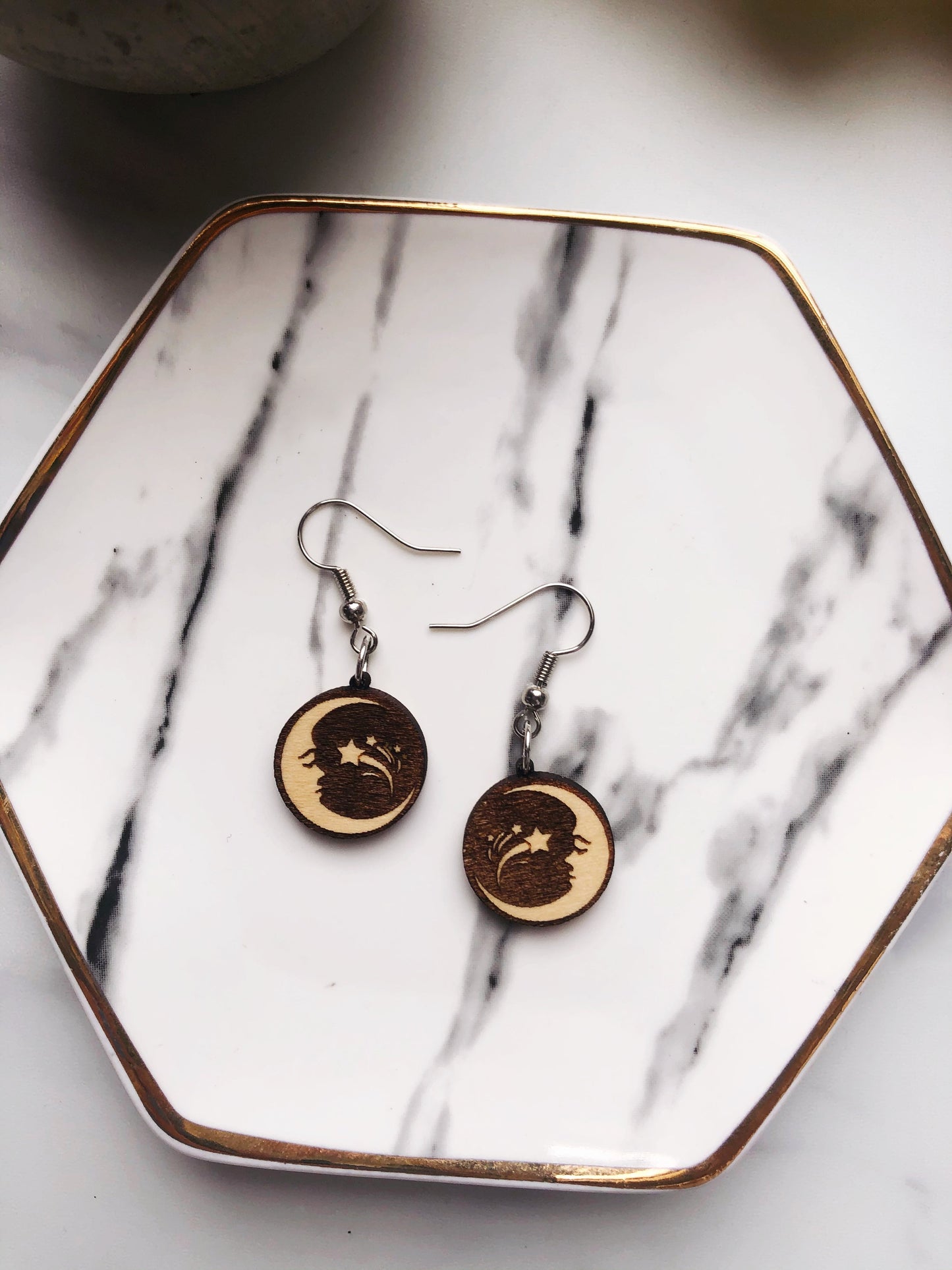 Lua Moon and Star Earrings