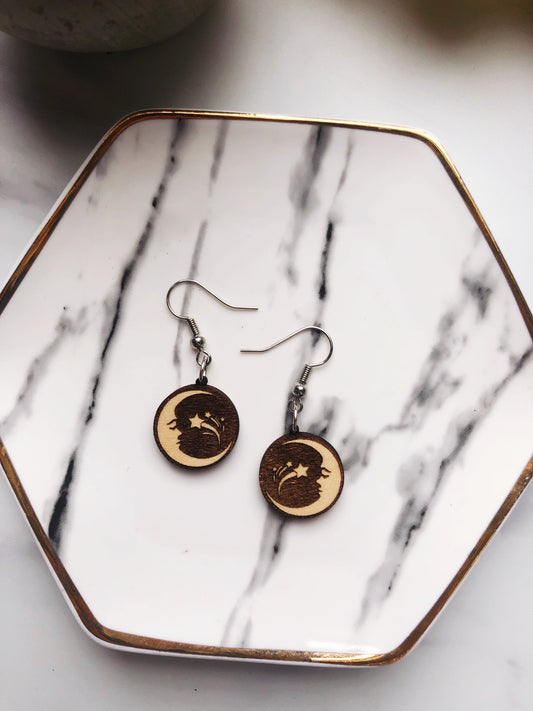 Lua Moon and Star Earrings