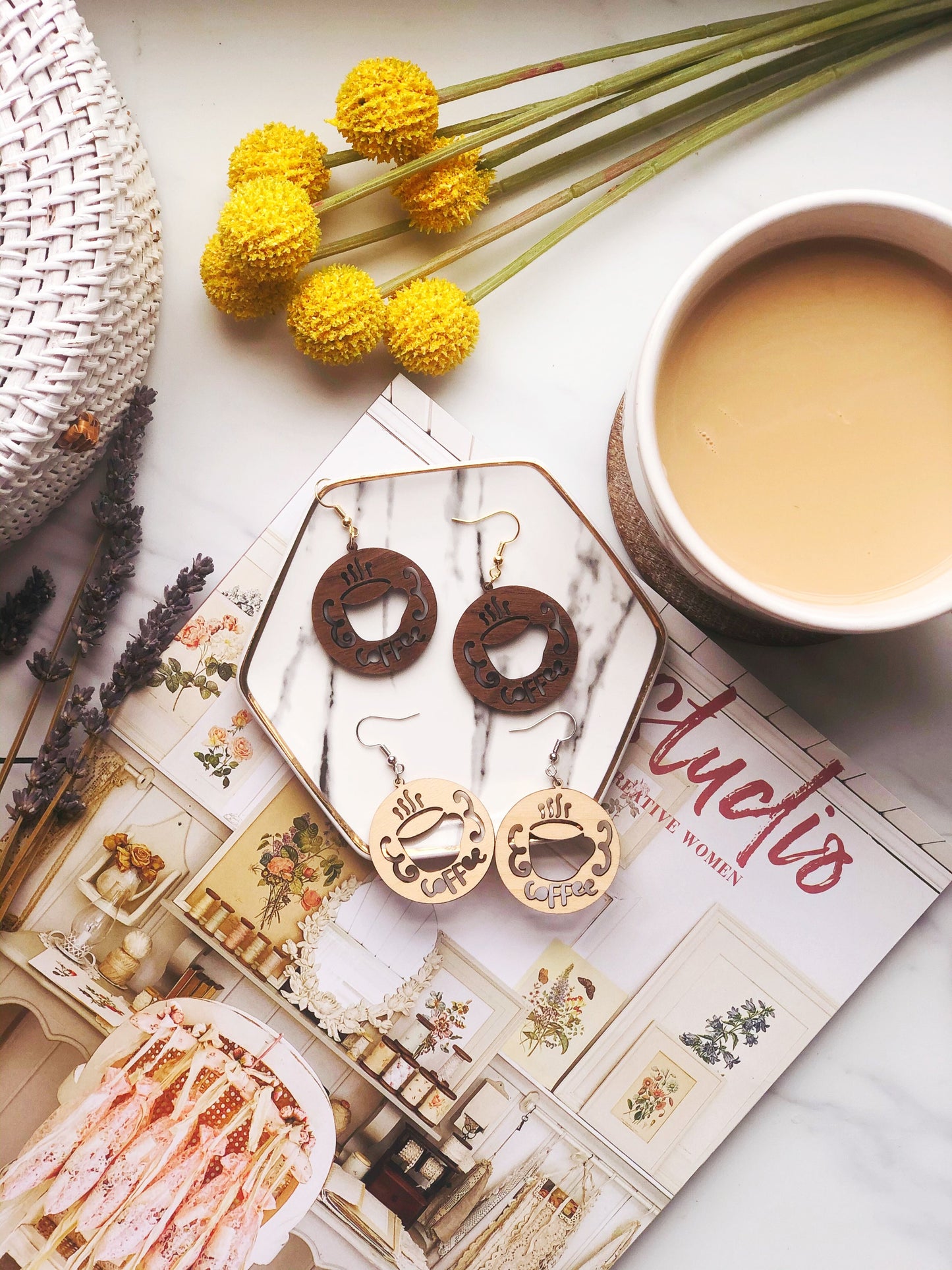 Nitah Coffee Earrings