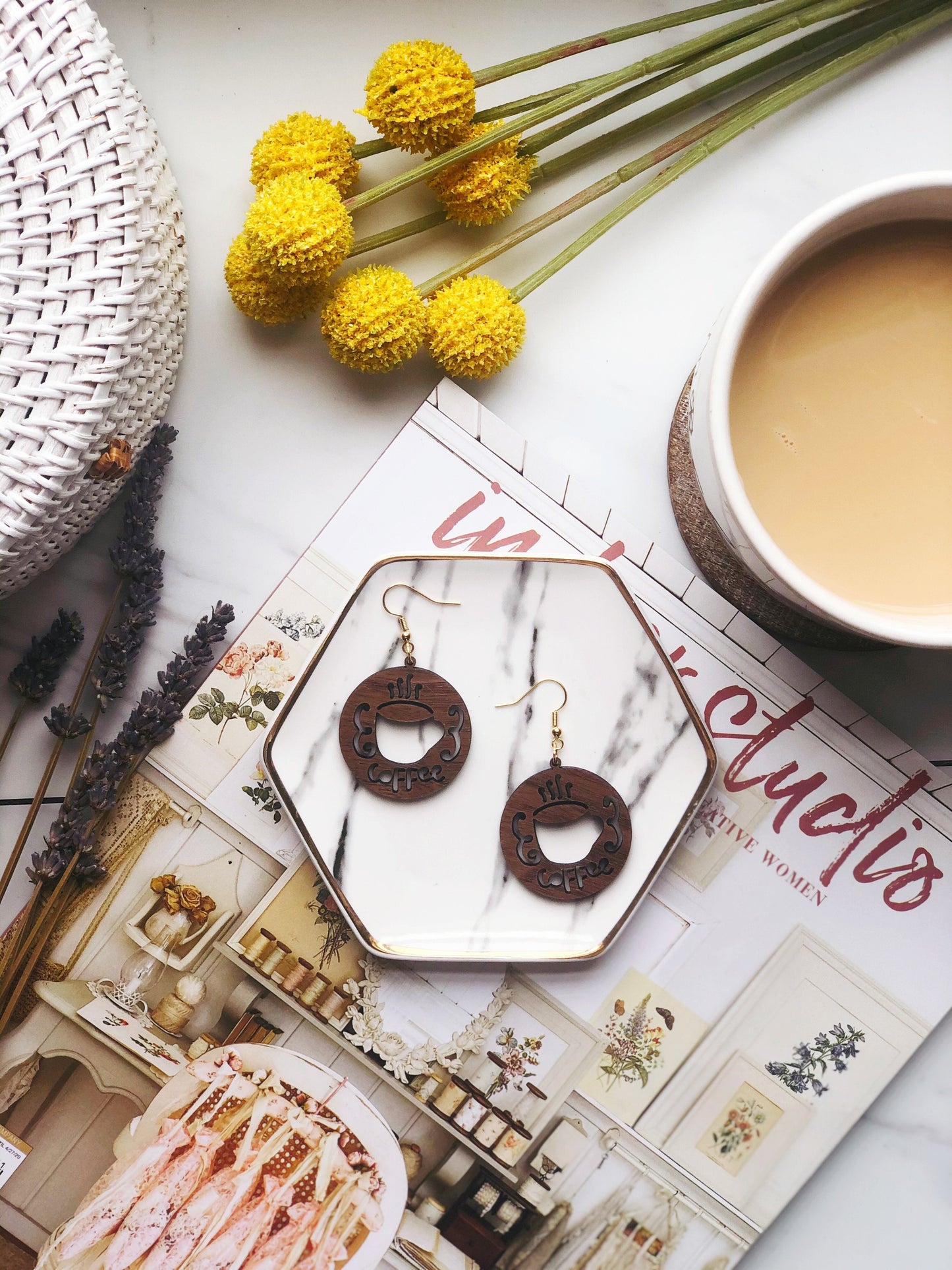 Nitah Coffee Earrings