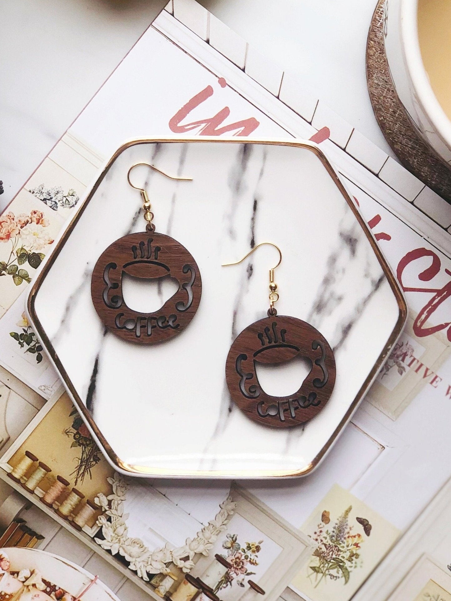 Nitah Coffee Earrings