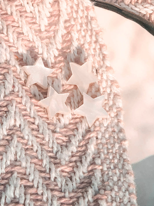 Daydream Star Studs Set in Angelic White
