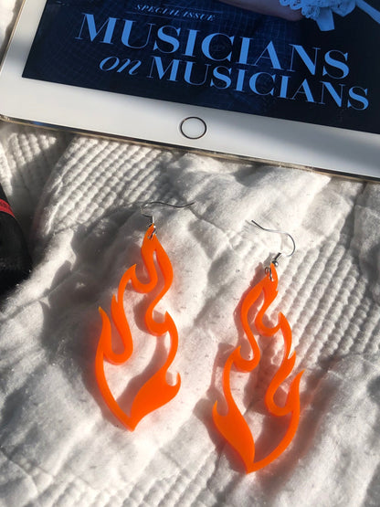 Flame Earrings, Blaise with Personality Flame Earrings