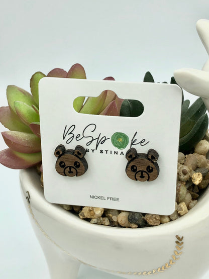 Berkeley Bear Stud Earrings