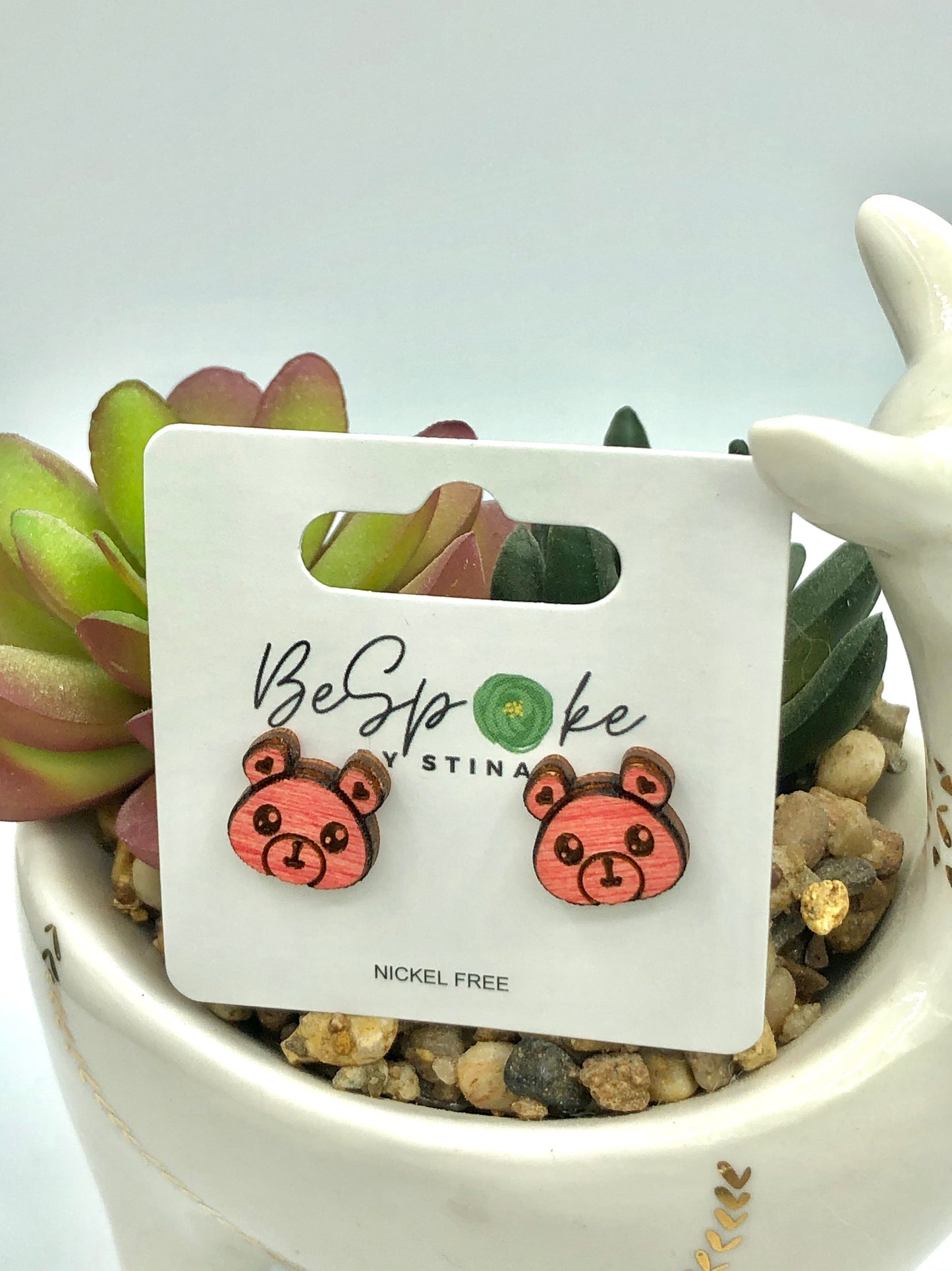 Berkeley Bear Stud Earrings