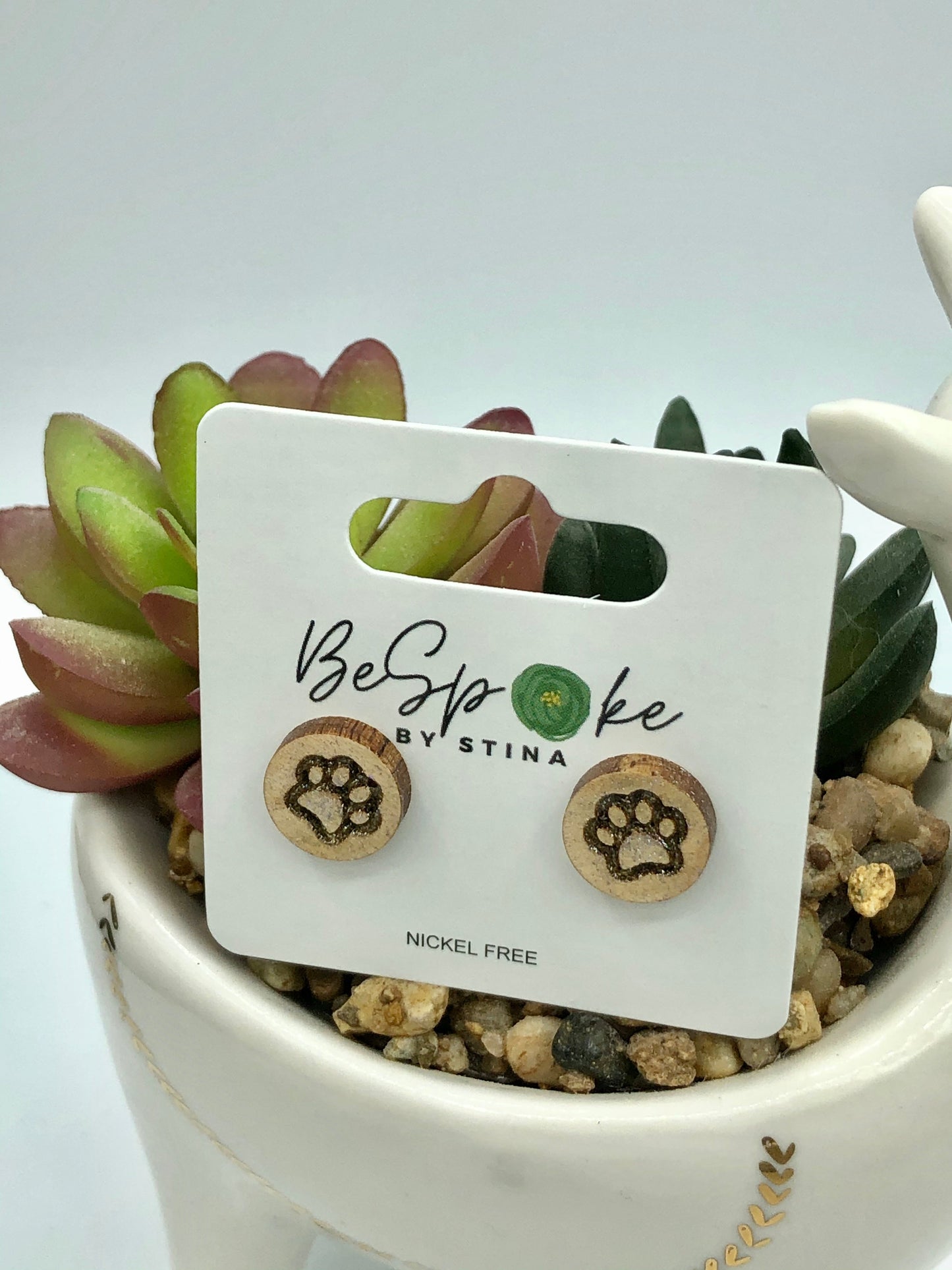 Kids Paw Print Stud Earrings