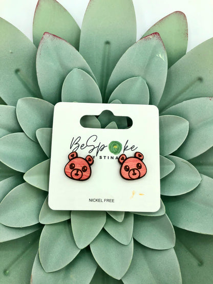Berkeley Bear Stud Earrings