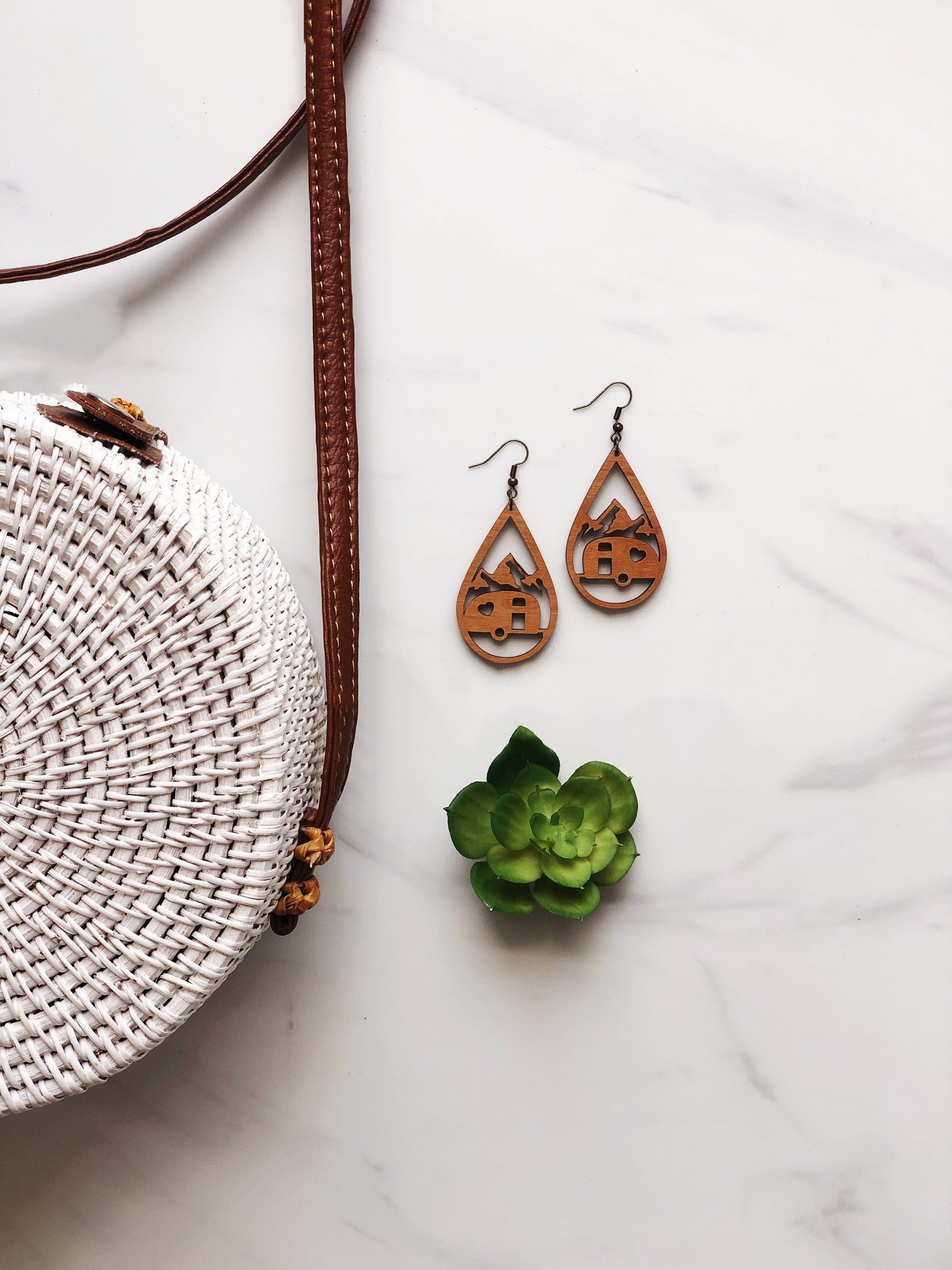 Jeny Goes Camping Air Stream RV Earrings