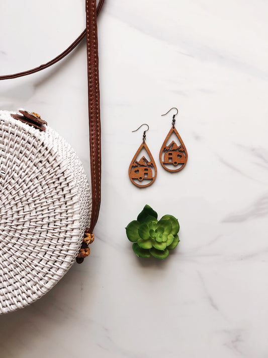 Jeny Goes Camping Air Stream RV Earrings