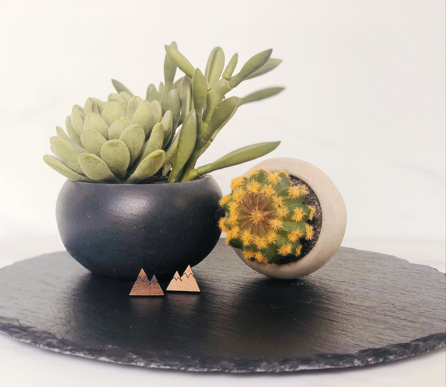 Kaya Mountain Hardwood Stud Earrings