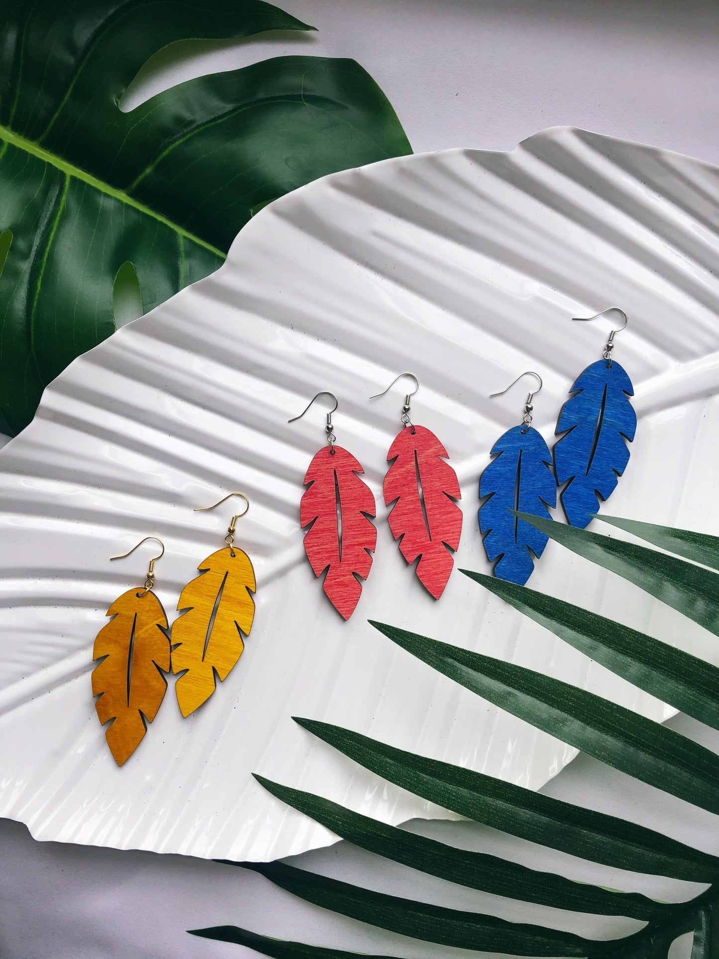 Palm Beach Leaf Earring