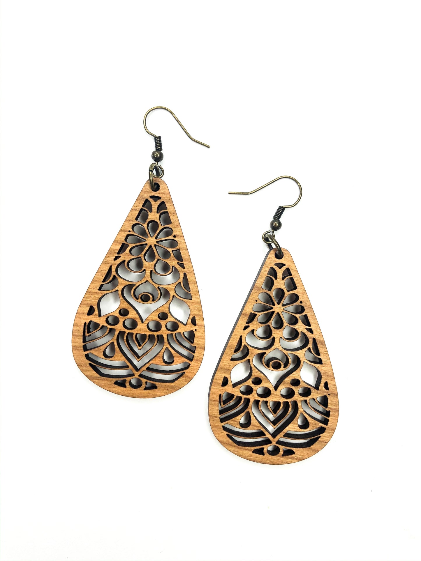 Be Still My Lace Hardwood Earrings