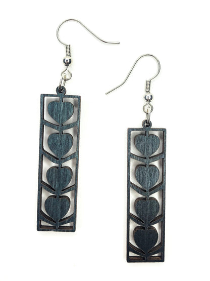BFF Olga Hardwood Heart Earrings