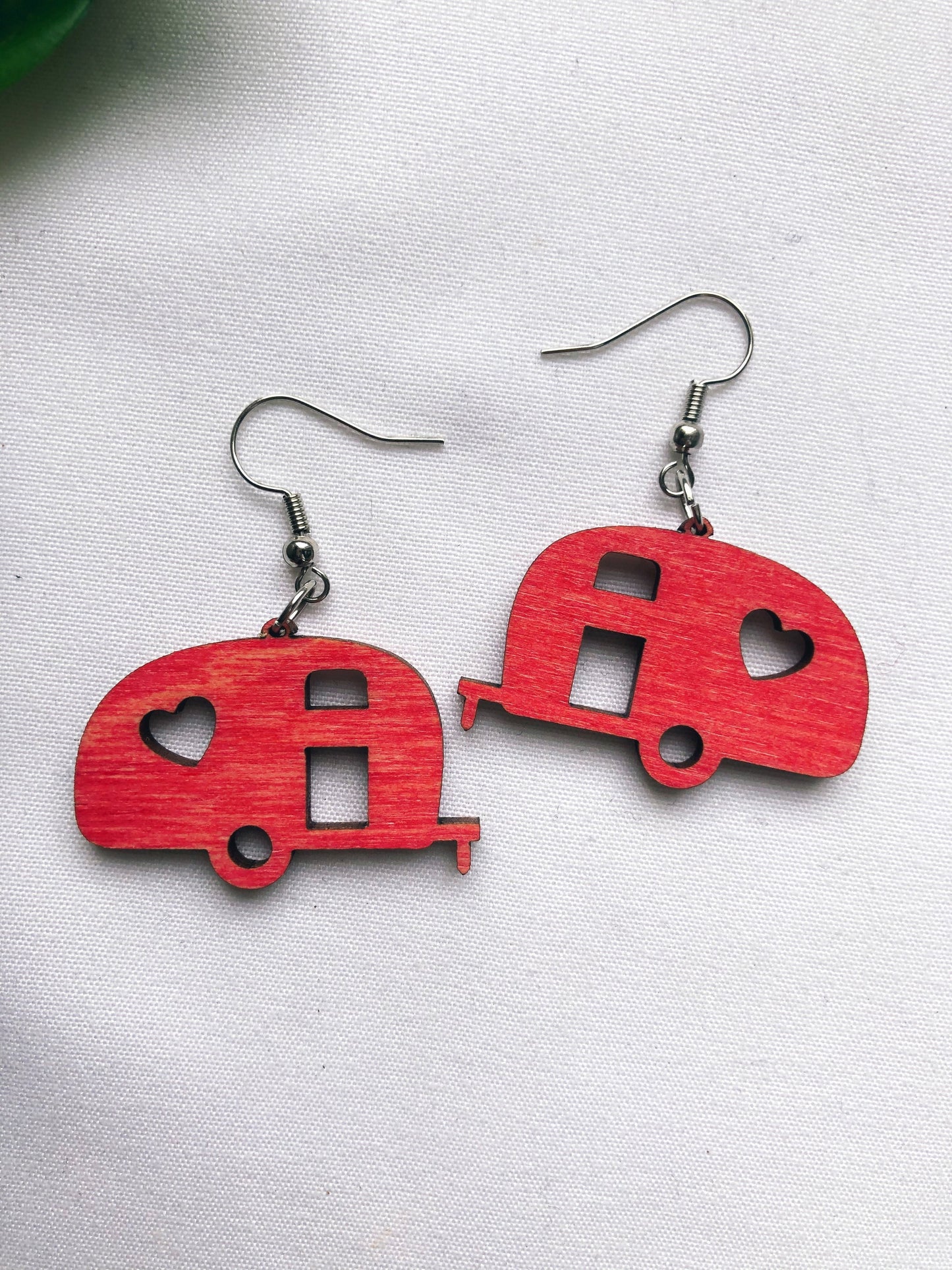 Airstream Dream Camping RV Hardwood Earrings
