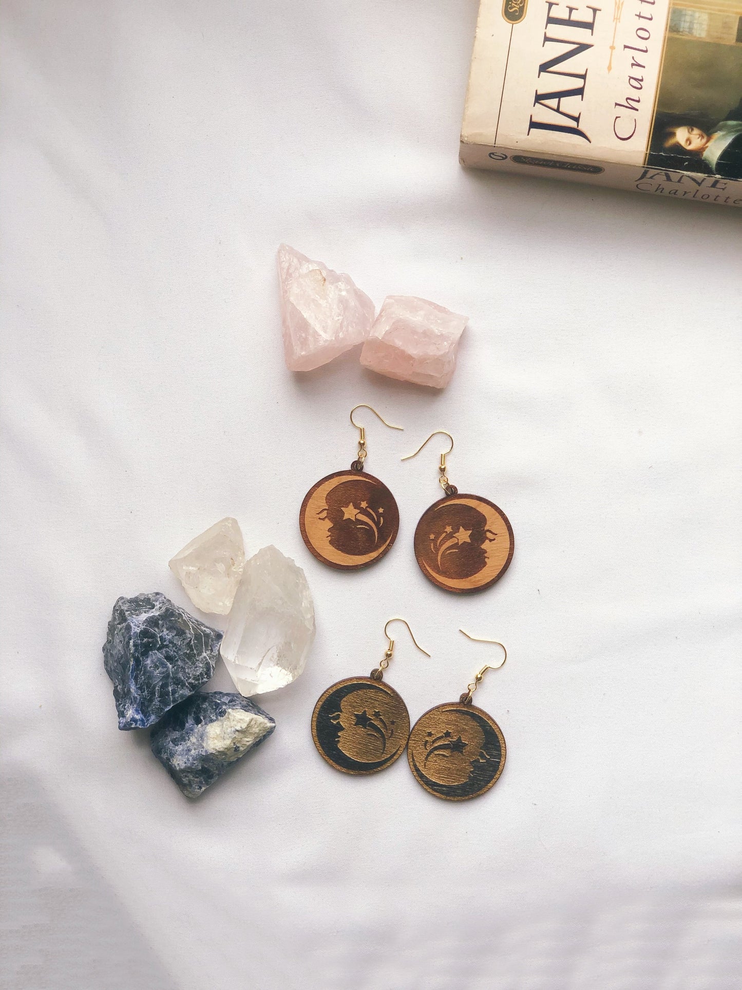 Shooting Star Moon Earrings