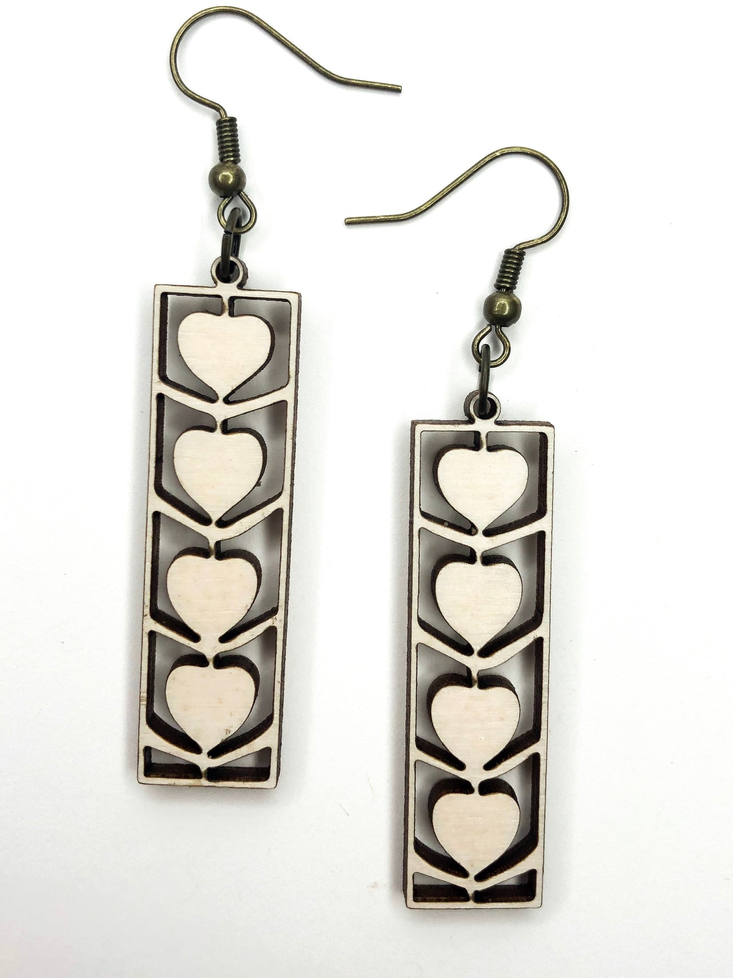 BFF Olga Hardwood Heart Earrings