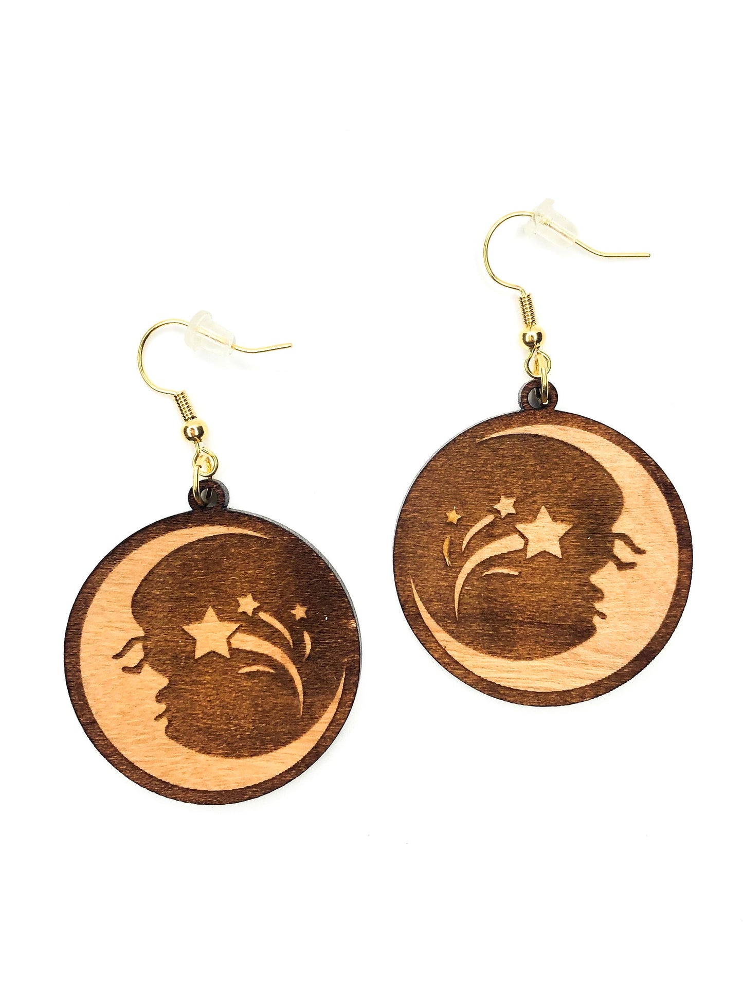 Shooting Star Moon Earrings