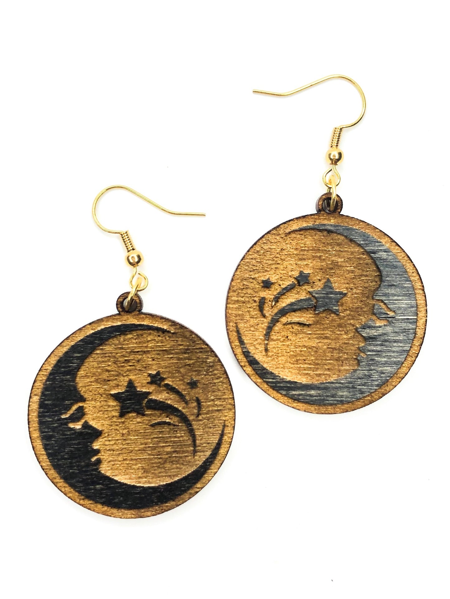 Shooting Star Moon Earrings