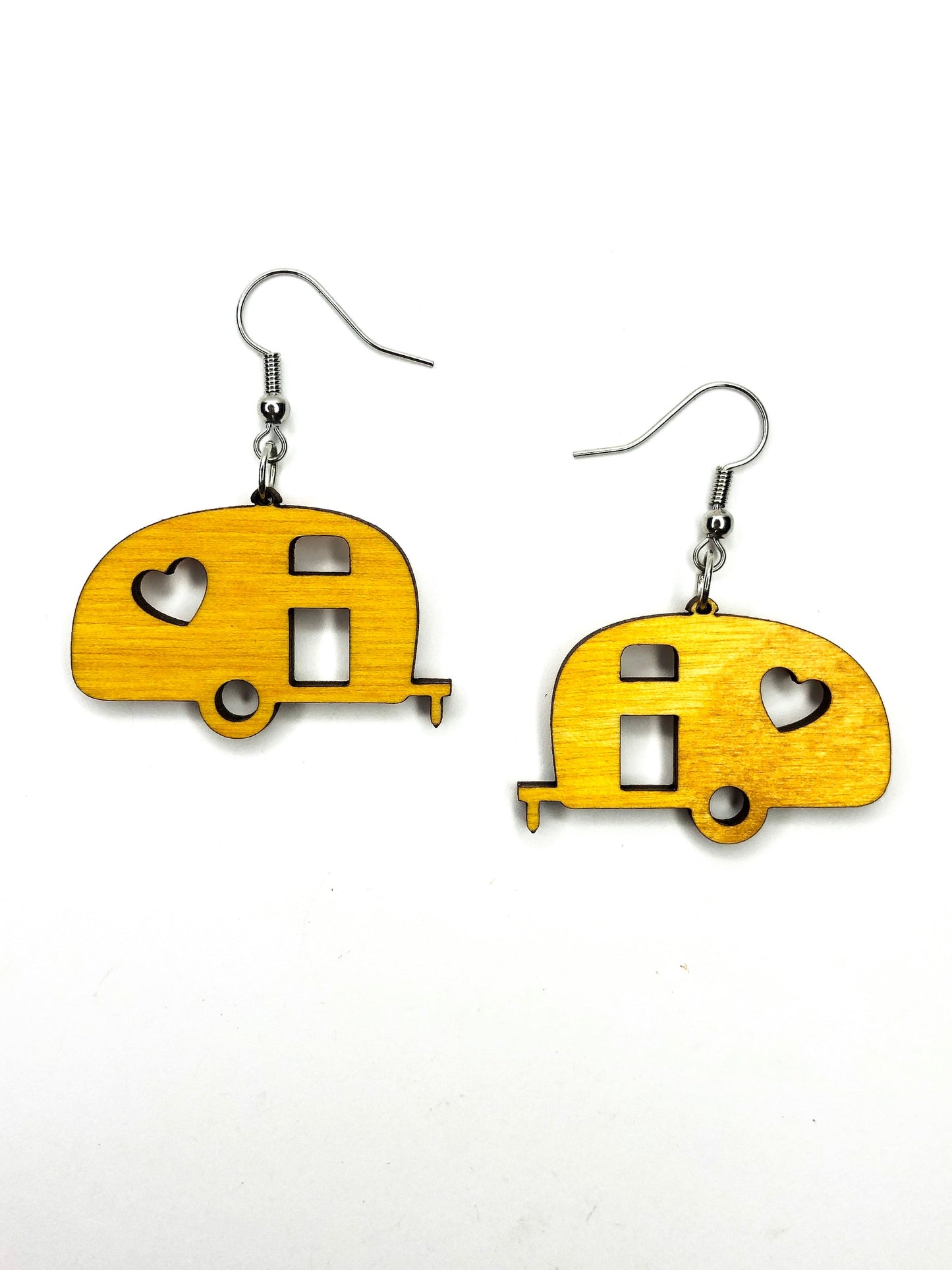 Airstream Dream Camping RV Hardwood Earrings