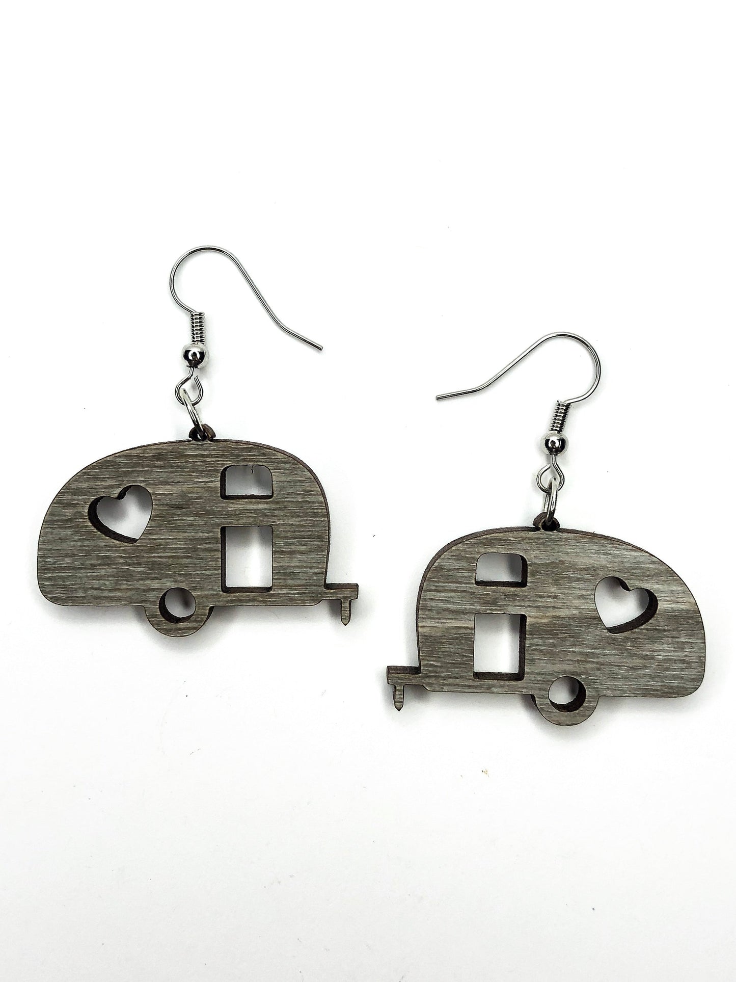 Airstream Dream Camping RV Hardwood Earrings