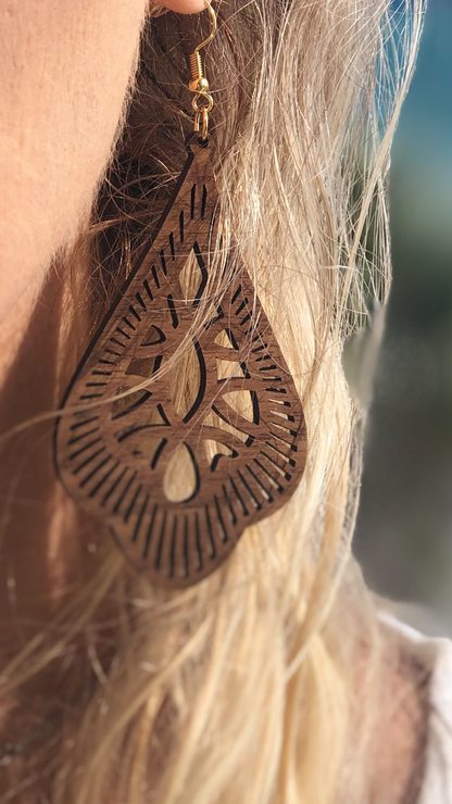 They Call Her Lacett Hardwood Earrings