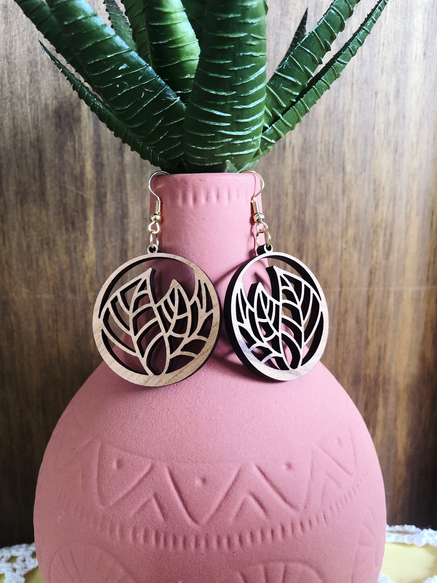 Weezy Palm Leaf Earrings
