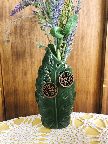 Weezy Palm Leaf Earrings