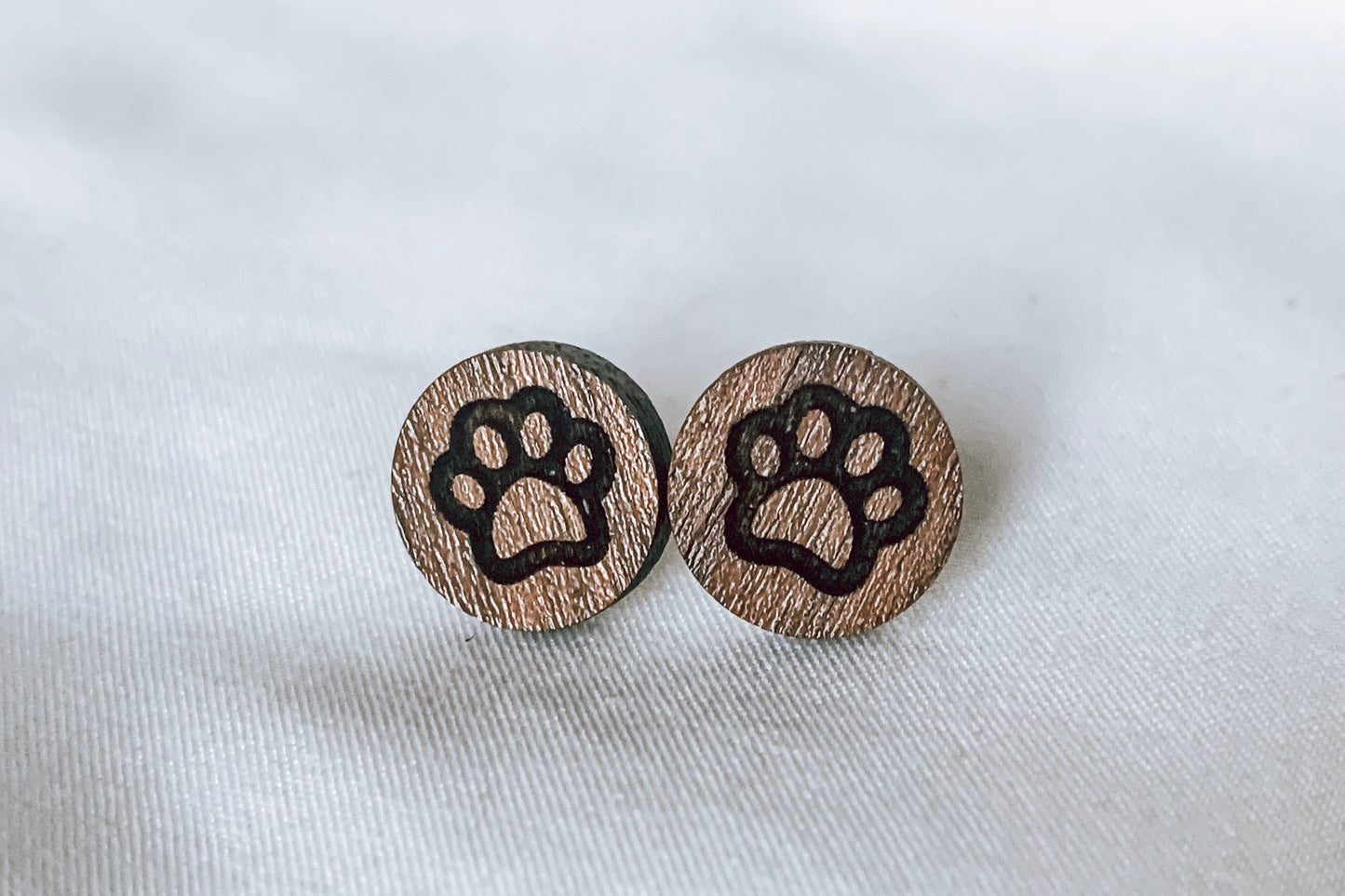 Atlas Animal Paw Print Stud Earrings