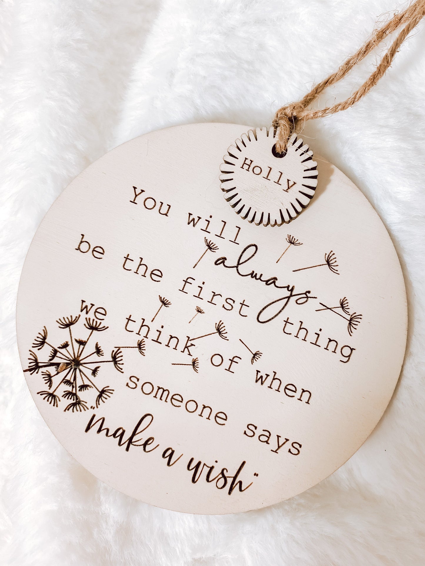 Memorial Make A Wish Personalized Custom Ornament